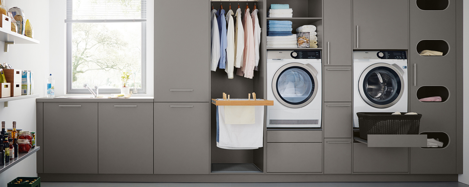 Rangements sur-mesure - Cedam  Meuble machine à laver, Machine à laver et  sèche linge, Agencement buanderie